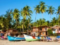 PALOLEM, GOA, INDIA Ã¢â¬â February 26, 2011: Fishing boat on the beach Royalty Free Stock Photo